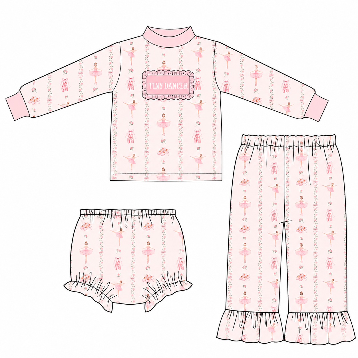 PO8 -Ballerina Pants/Diaper Cover Set - Customizable - TAT December