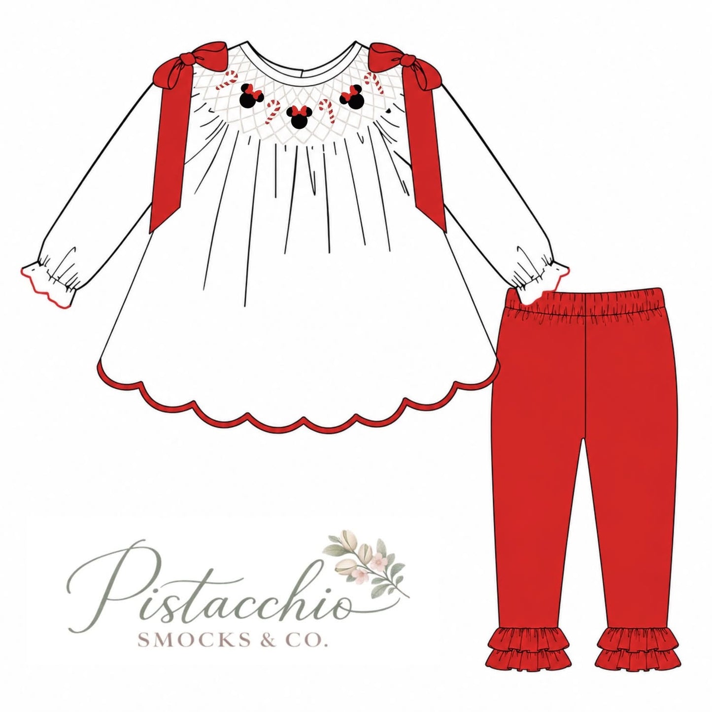 PO5 - Candy Cane Mouse Pants Set - TAT End of Oct