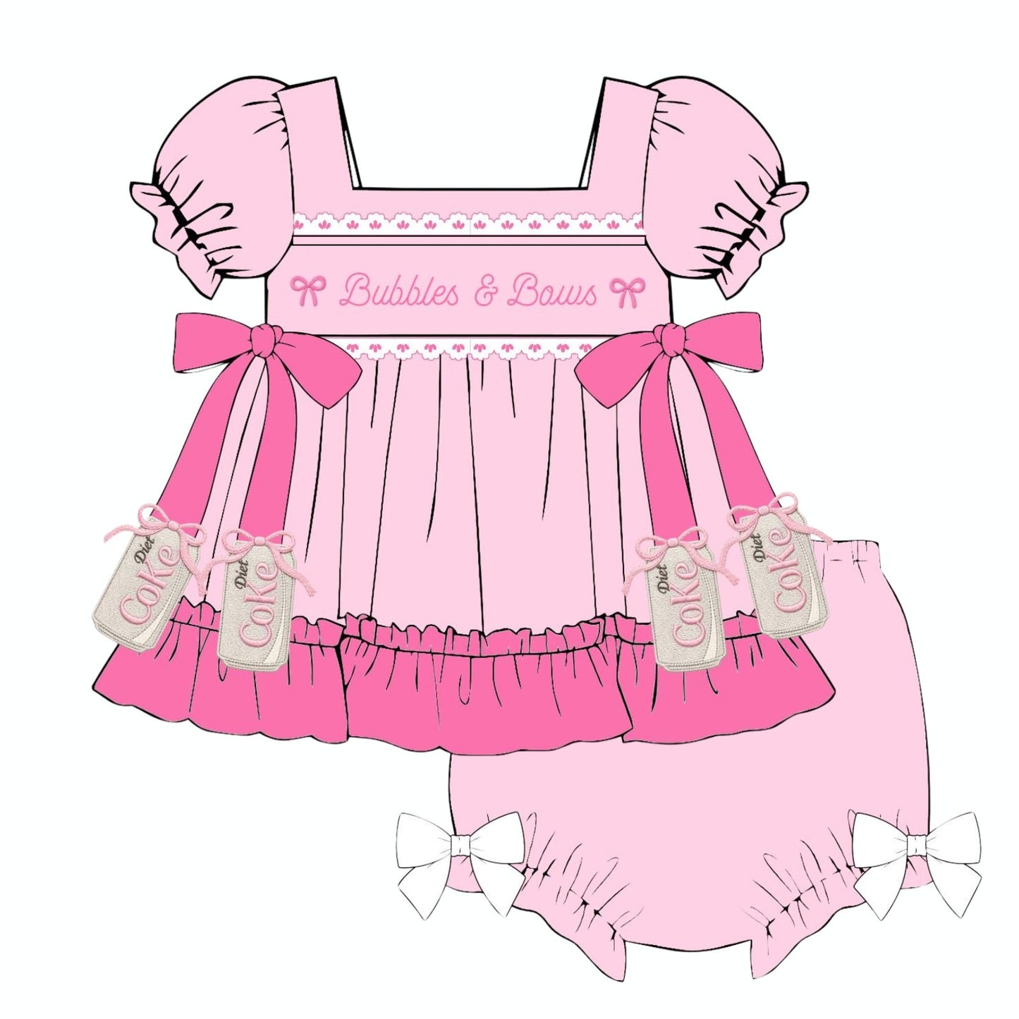 PO5 - Bubbles and Bows Diaper Set - TAT End of Oct