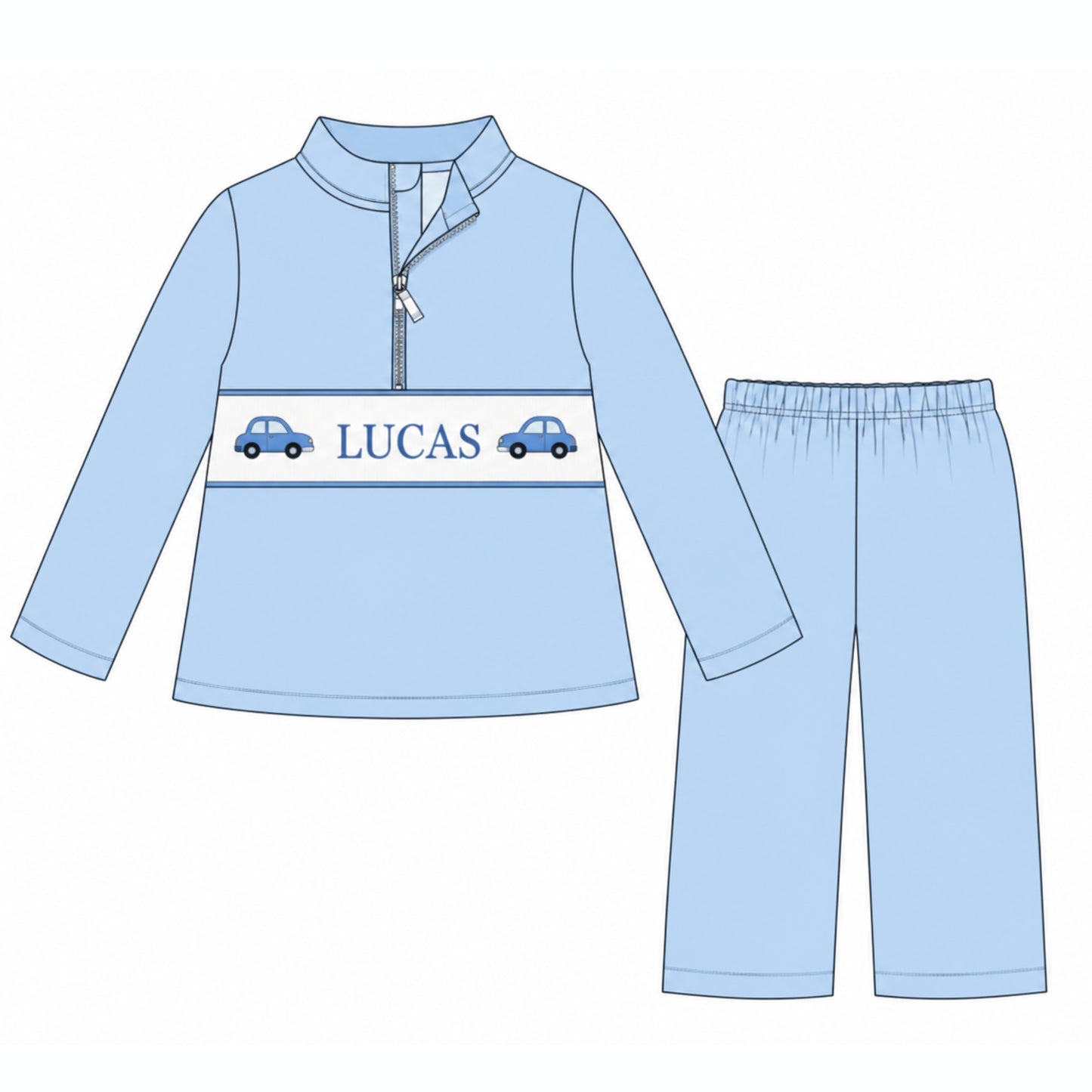 PO5 - Blue Cars Pant Set - Customizable - TAT End of Oct
