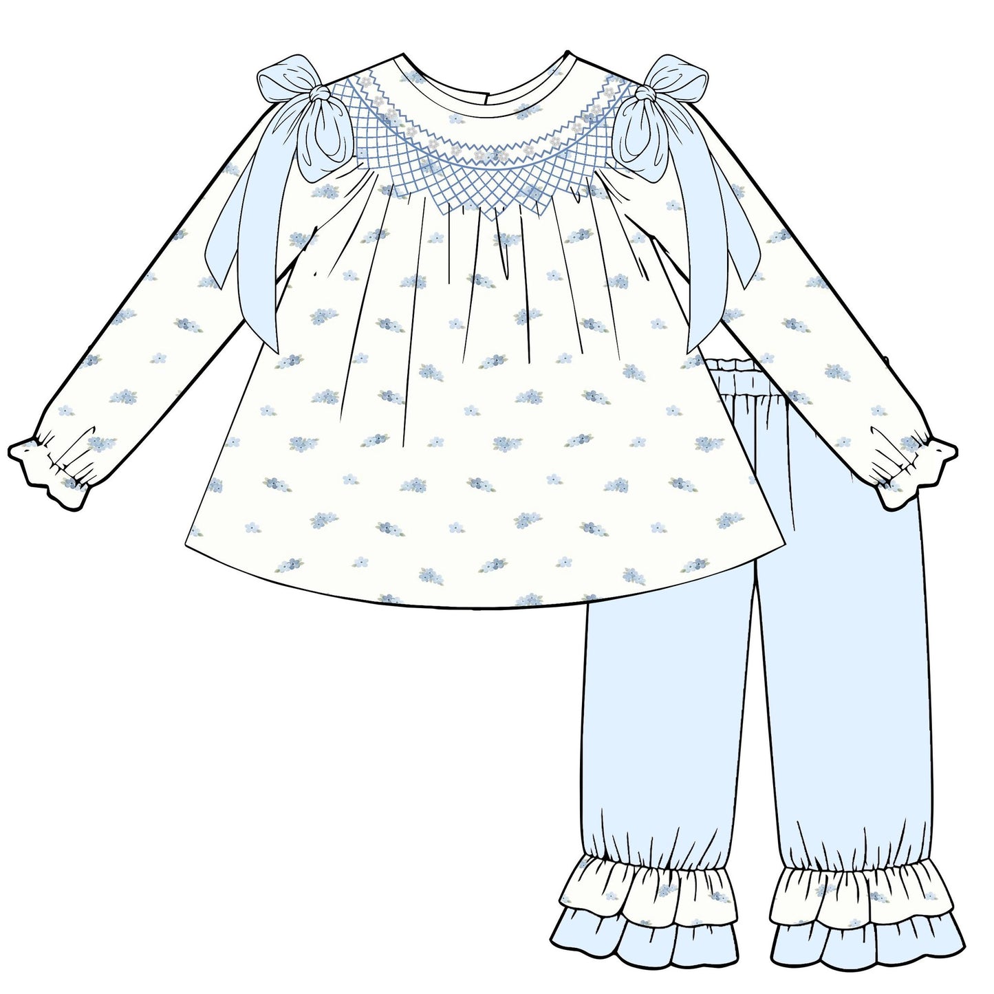 PO5 - Heirloom Bluebells Pant Set - TAT End of Oct
