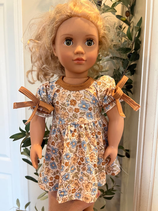 RTS - Doll Autumn Meadow Dress