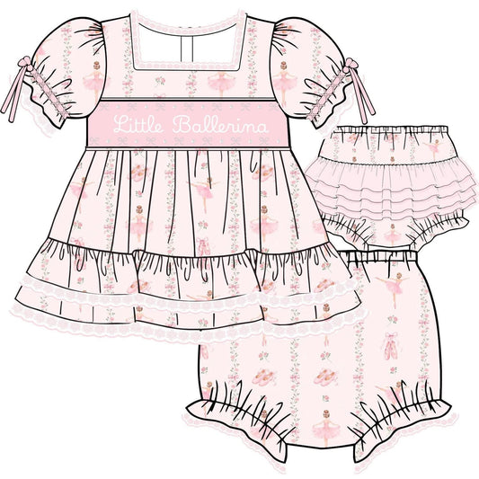 PO6 - Little Ballerina Diaper Set - Customizable - TAT Oct