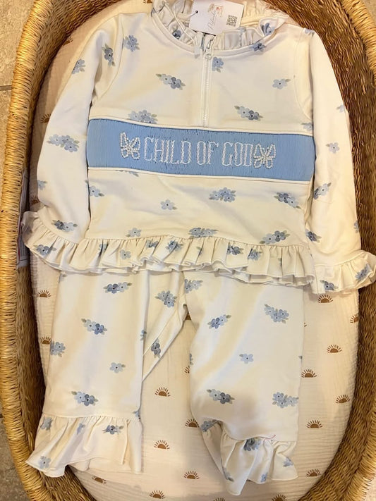 RTS - Bluebell Butterfly Pant Set