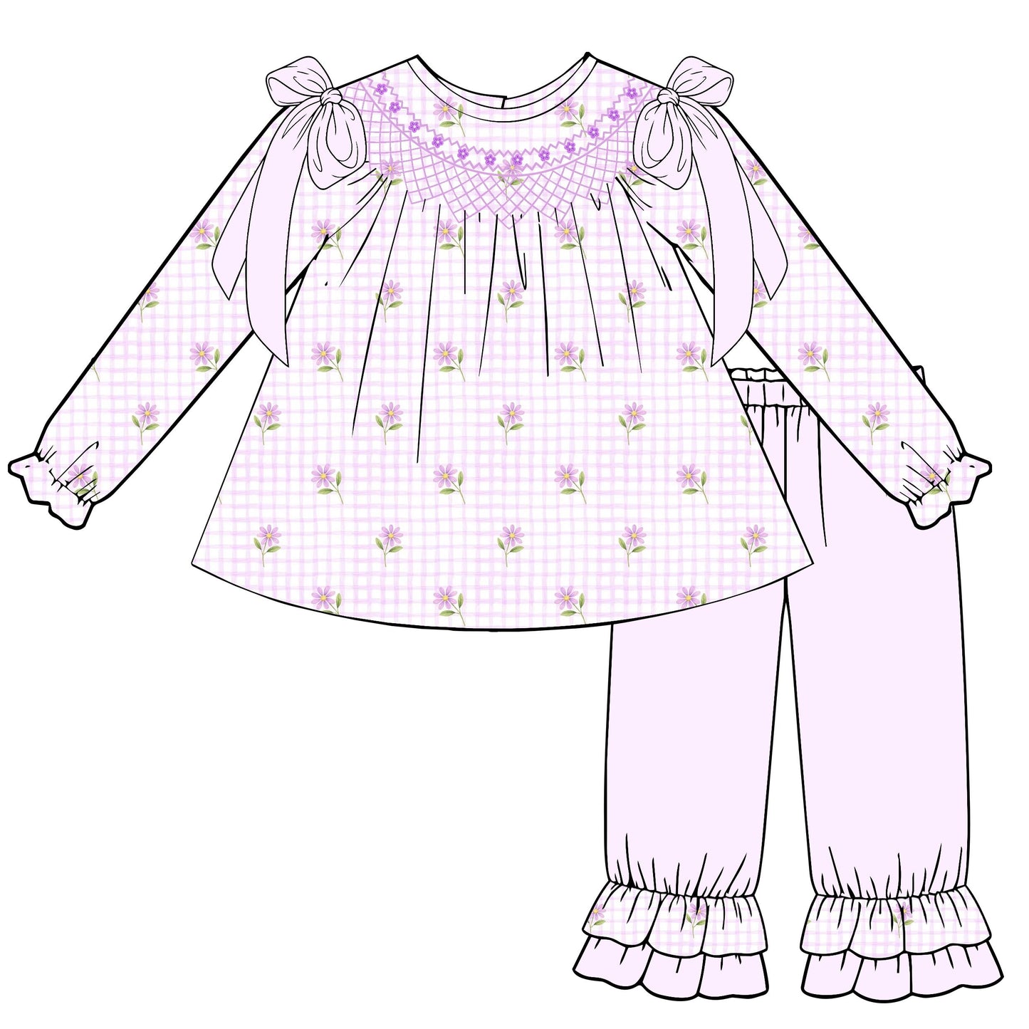 PO5 - Lilac Garden Pant Set - TAT End of Oct