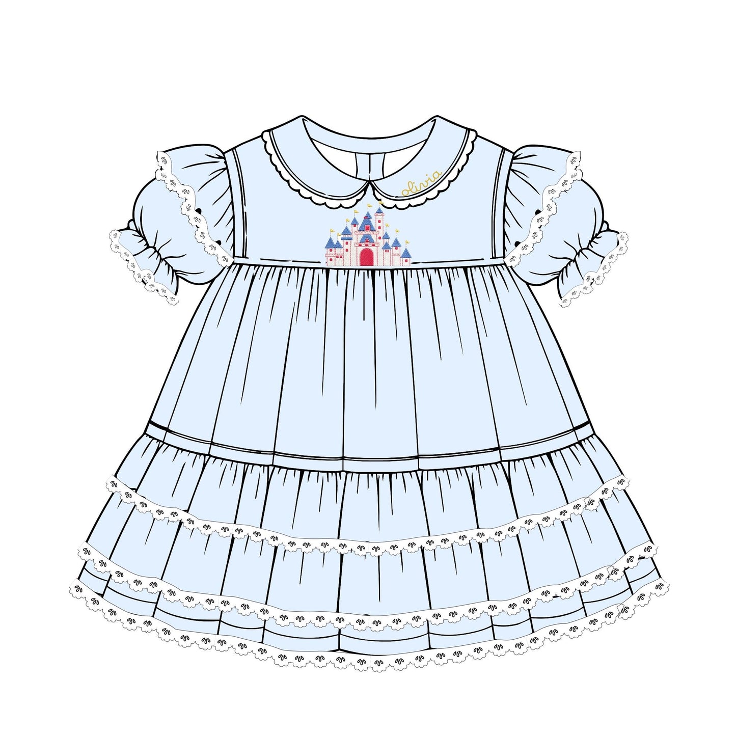 PO6 - Castle vintage dress - Customizable - TAT NOV